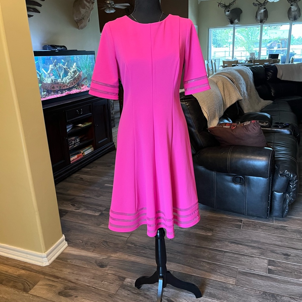 Jessica Howard Vibrant Pink Midi Dress